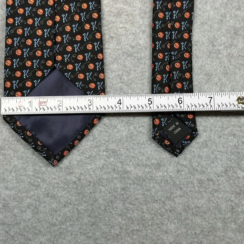Steven Harris Hand Made Mens Tie Polyester Jacquard Basketball Novelty 58x3.5 in